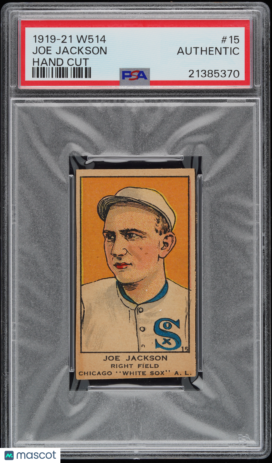 1919 W514 Joe Jackson #15 Hand Cut PSA A