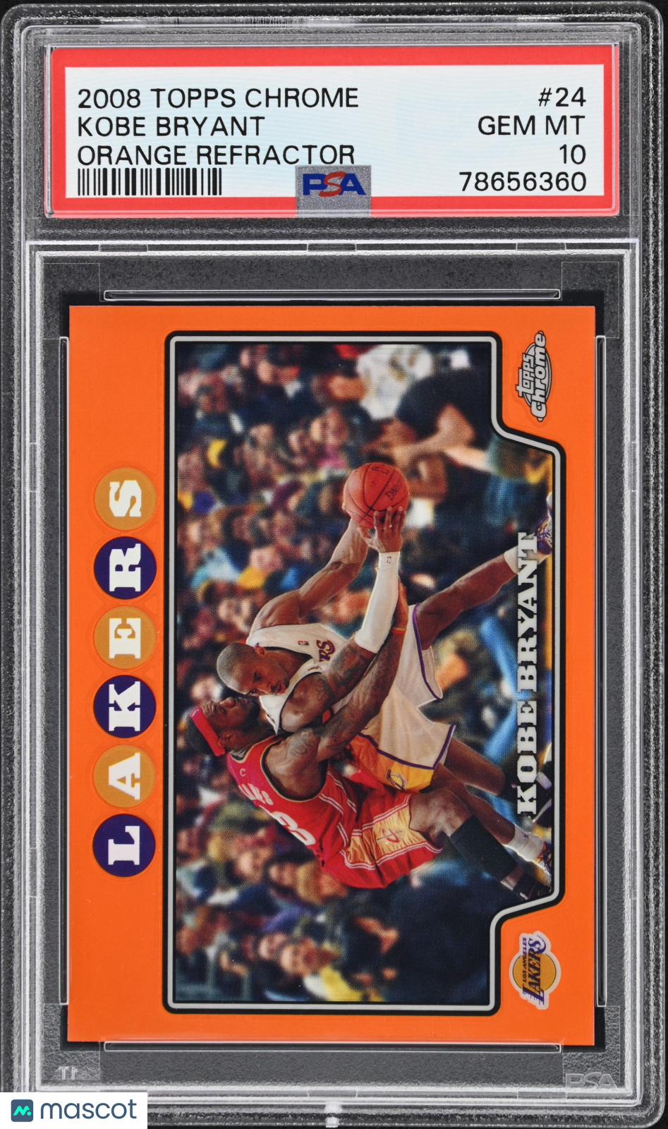 2008 Topps Chrome Kobe Bryant #24 Orange Refractor PSA 10
