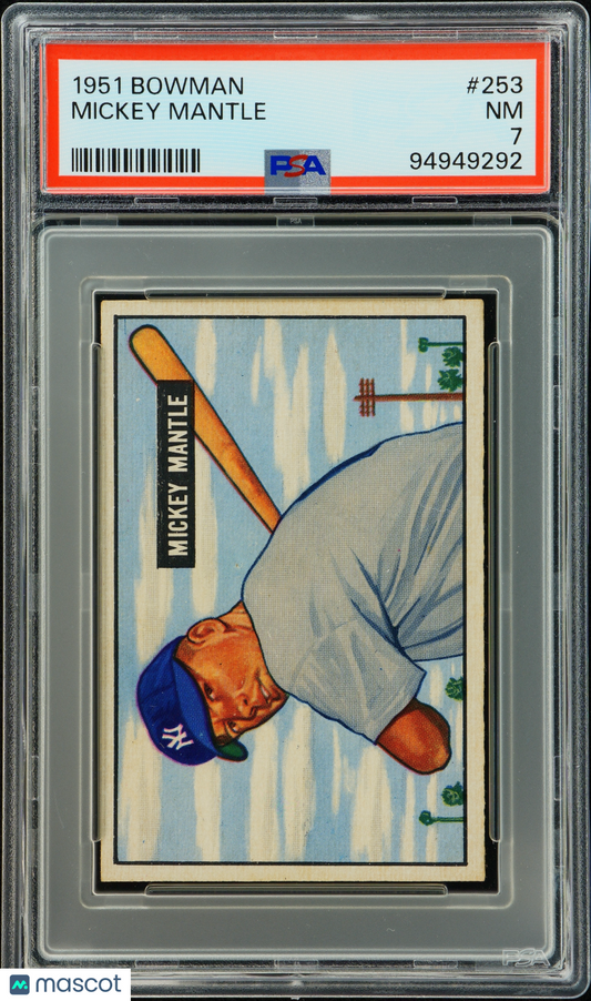 1951 Bowman Mickey Mantle #253 PSA 7