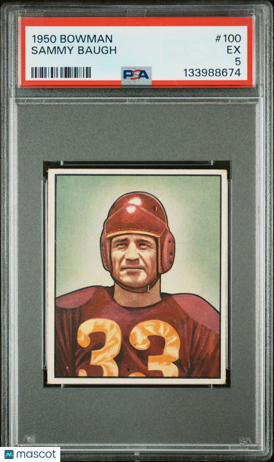 1950 Bowman Sammy Baugh #100 PSA 5