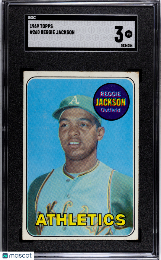 1969 Topps Reggie Jackson #260 SGC 3
