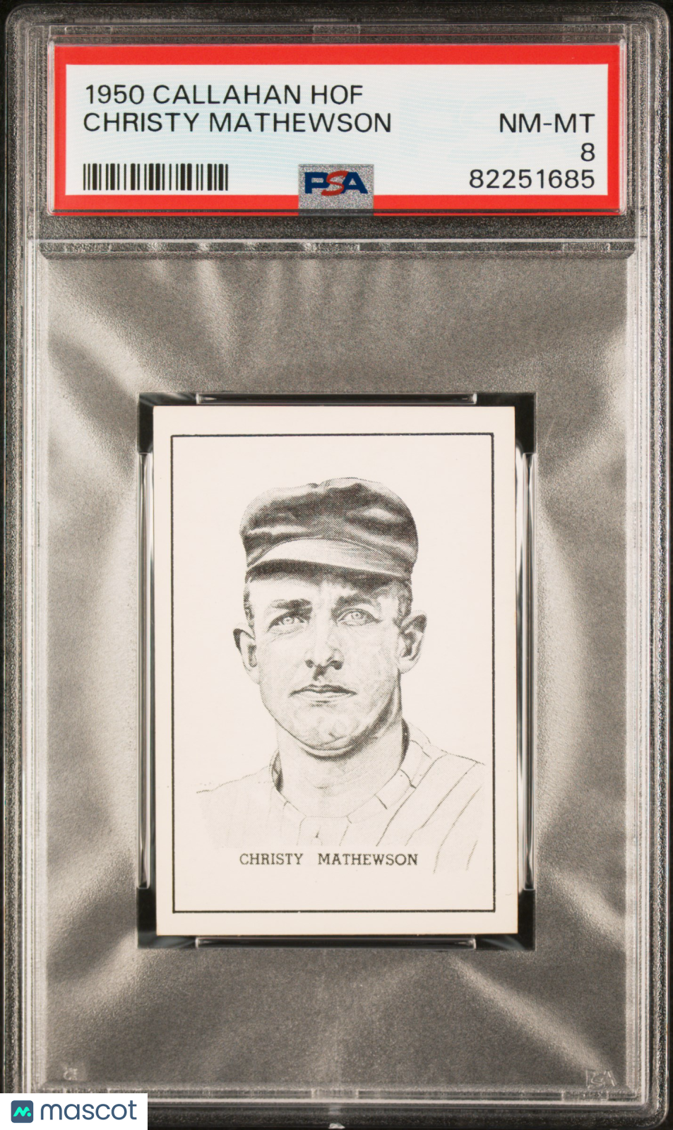 1950-56 Callahan Hall Of Fame Christy Mathewson PSA 8