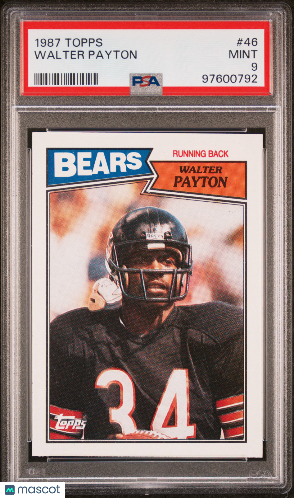1987 Topps Walter Payton #46 PSA 9