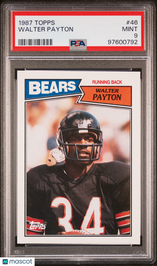 1987 Topps Walter Payton #46 PSA 9