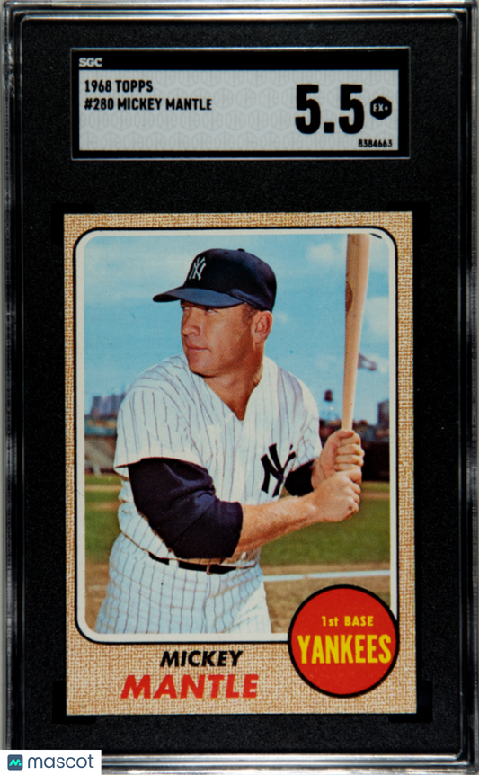 1968 Topps Mickey Mantle #280 SGC 5.5