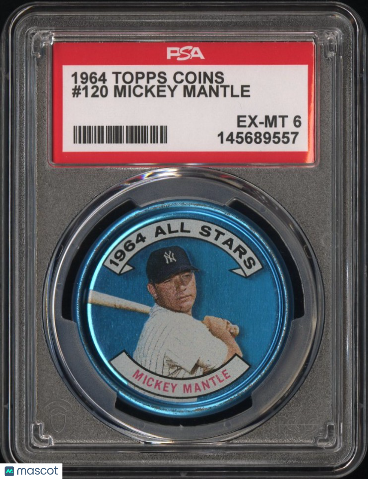 1964 Topps Coins Mickey Mantle #120 PSA 6
