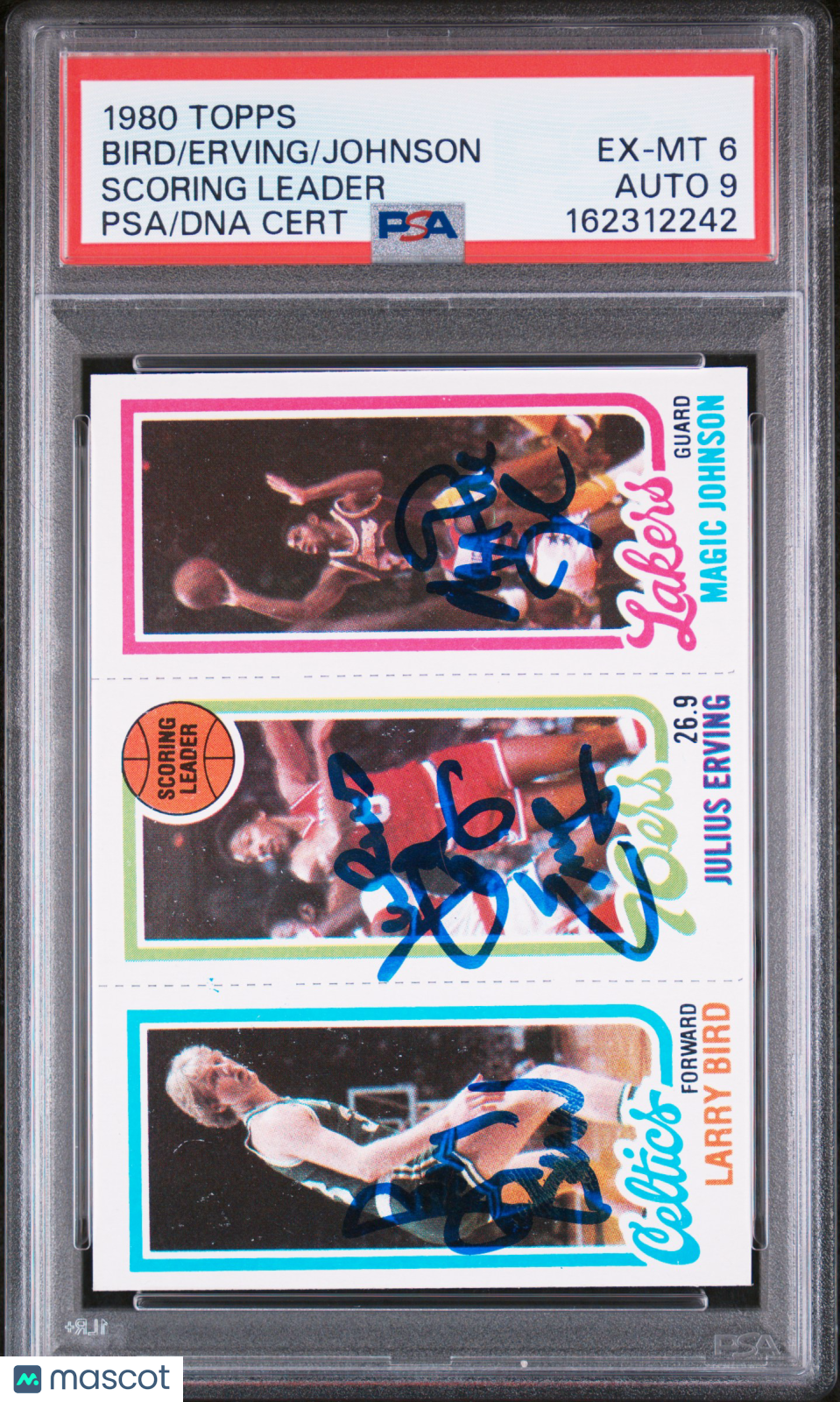 1980 Topps Scoring Leader Scoring Leader PSA 6 Auto 9