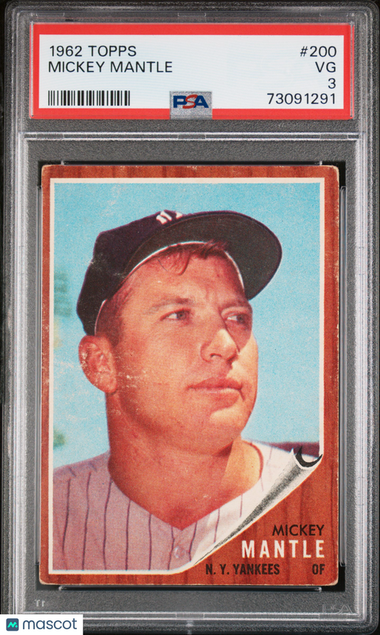 1962 Topps Mickey Mantle #200 PSA 3