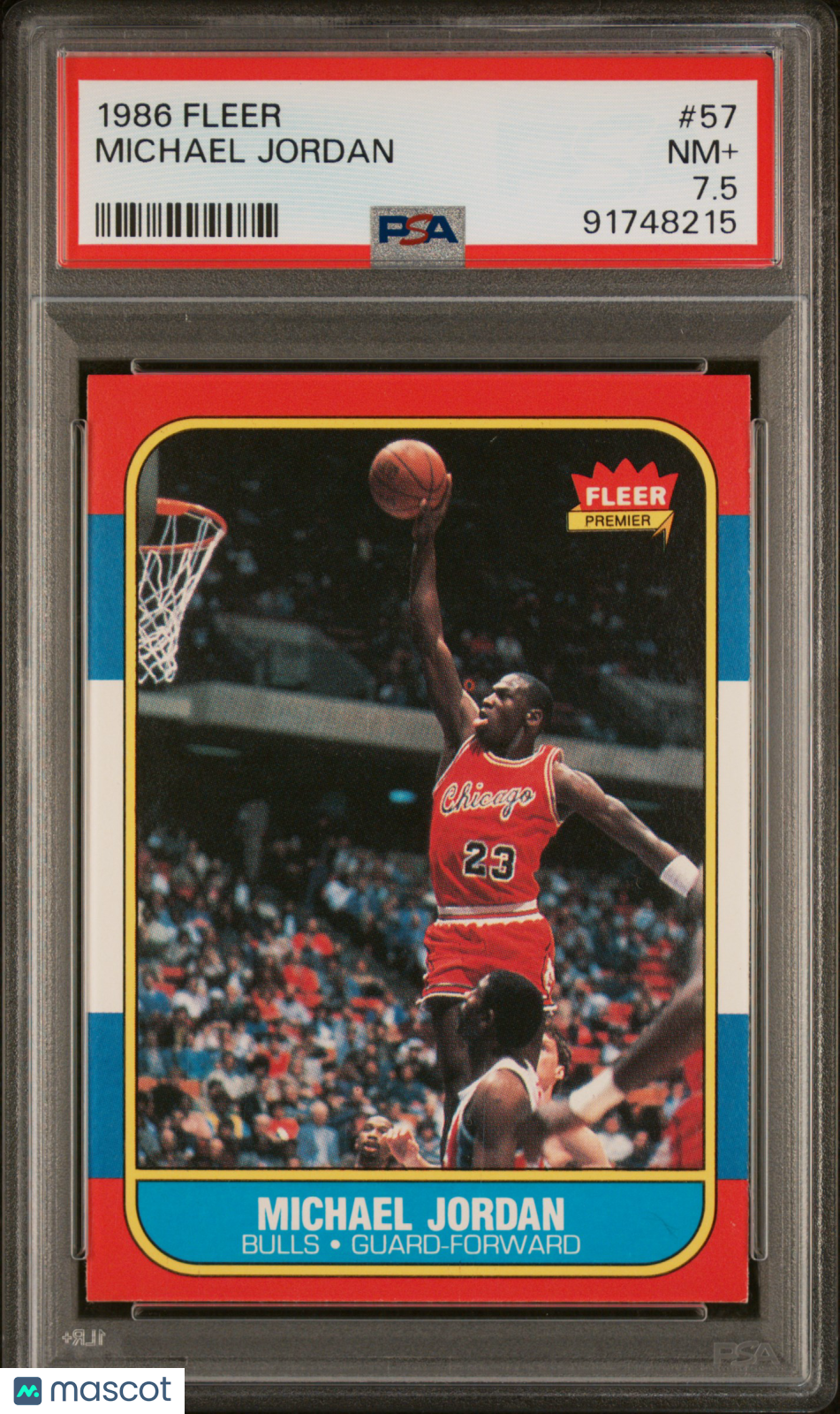 1986 Fleer Michael Jordan #57 PSA 7.5