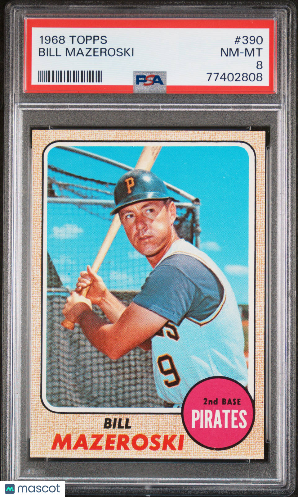 1968 Topps Bill Mazeroski #390 PSA 8