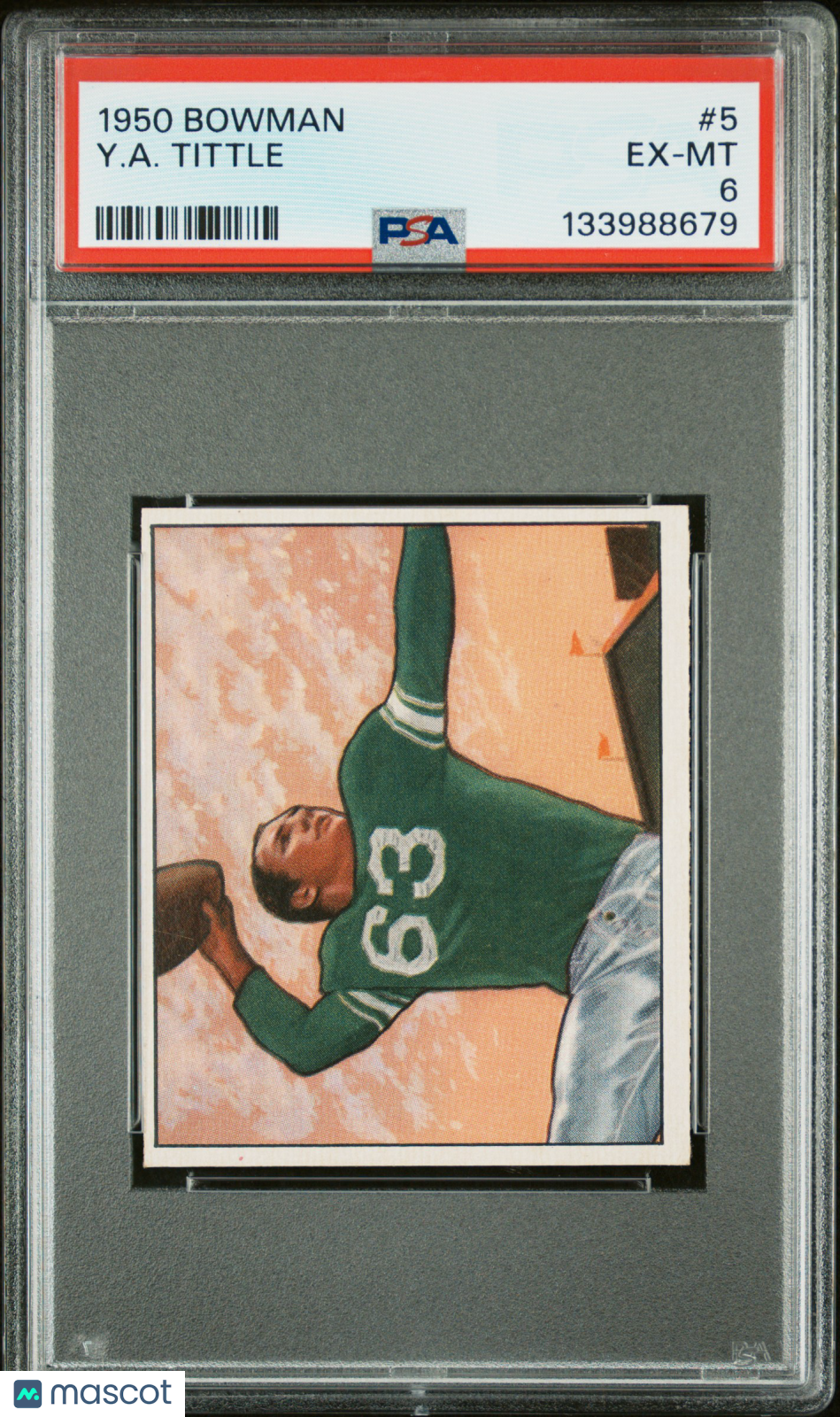 1950 Bowman Y. A. Tittle #5 PSA 6