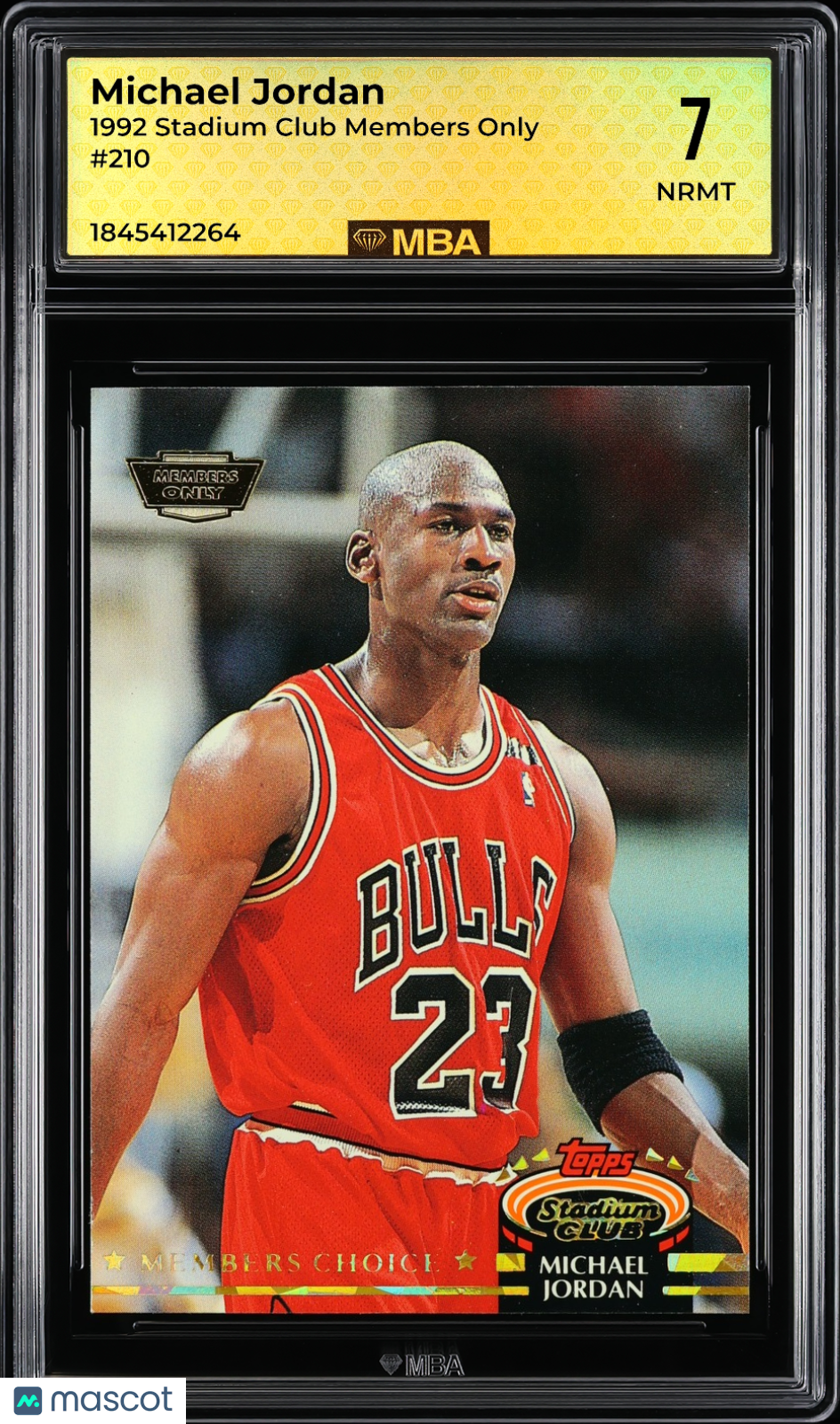 1992 Stadium Club Michael Jordan #210 Members Only MBA 7