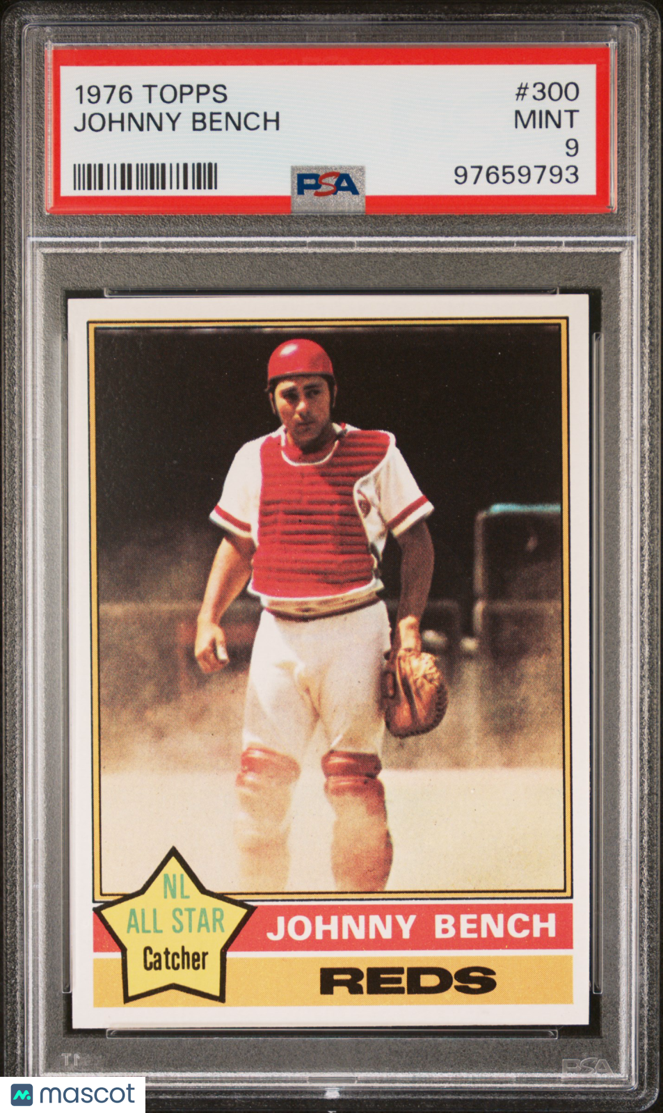 1976 Topps Johnny Bench #300 PSA 9