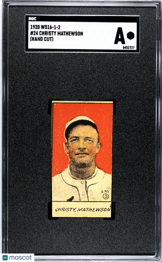 1920 W516-1-2 Christy Mathewson #24 SGC A