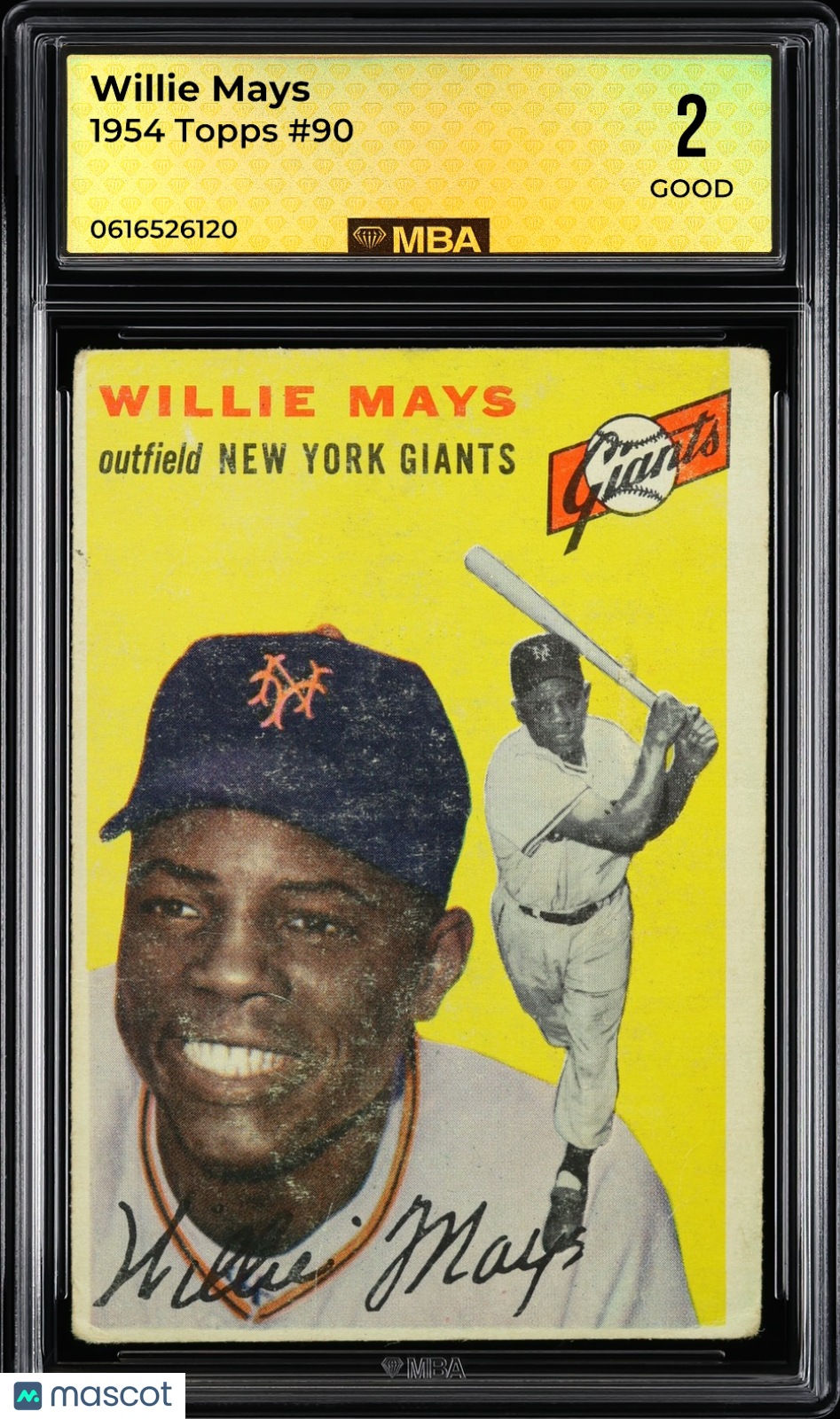 1954 Topps Willie Mays #90 MBA 2