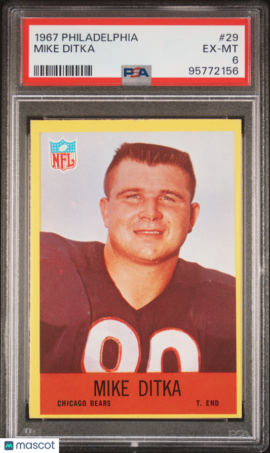 1967 Philadelphia Mike Ditka #29 PSA 6