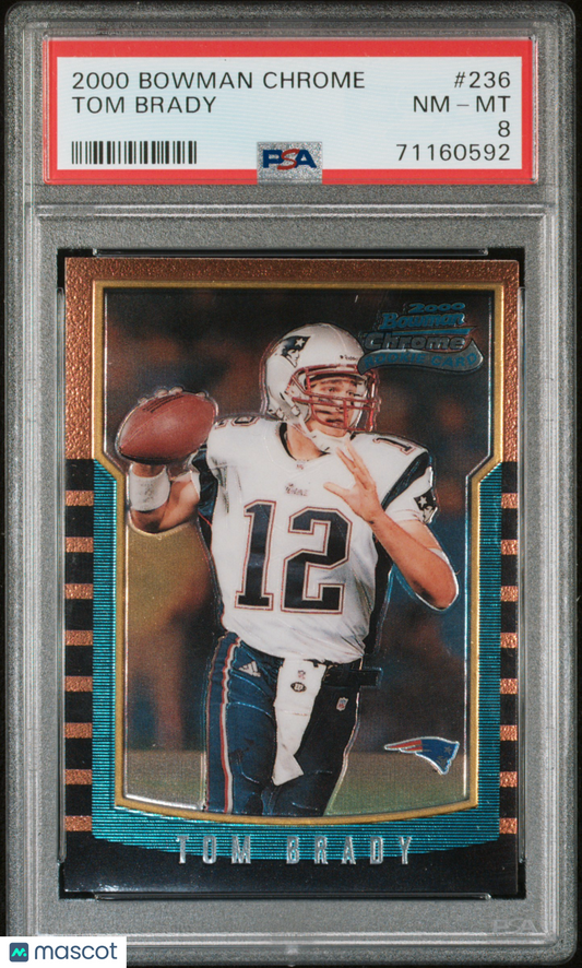 2000 Bowman Chrome Tom Brady #236 PSA 8