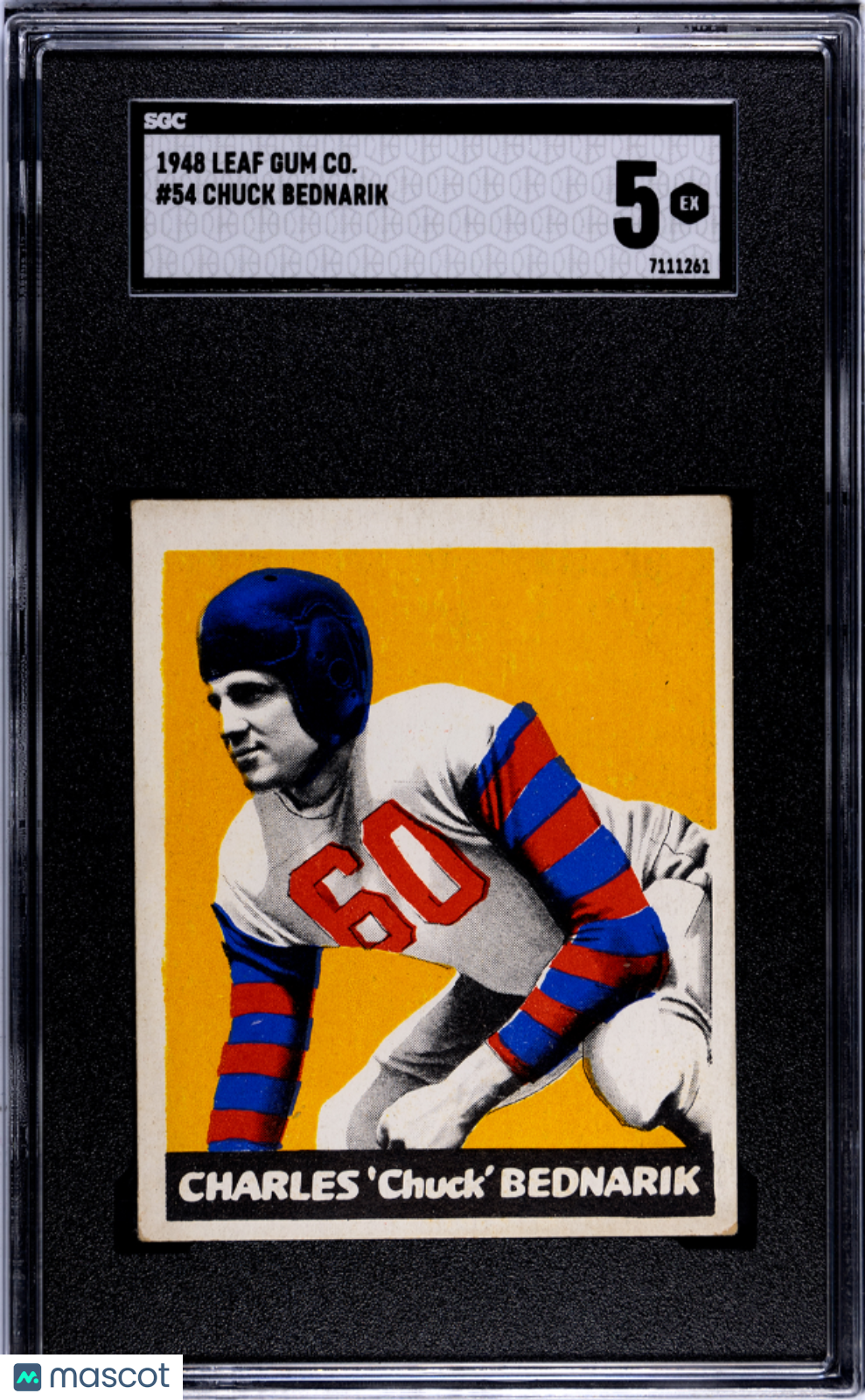 1948 Leaf Gum Co. Chuck Bednarik #54 SGC 5
