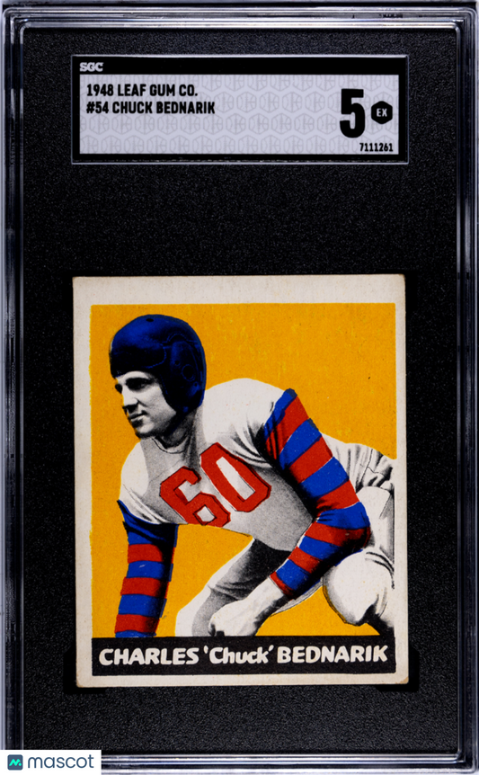 1948 Leaf Gum Co. Chuck Bednarik #54 SGC 5