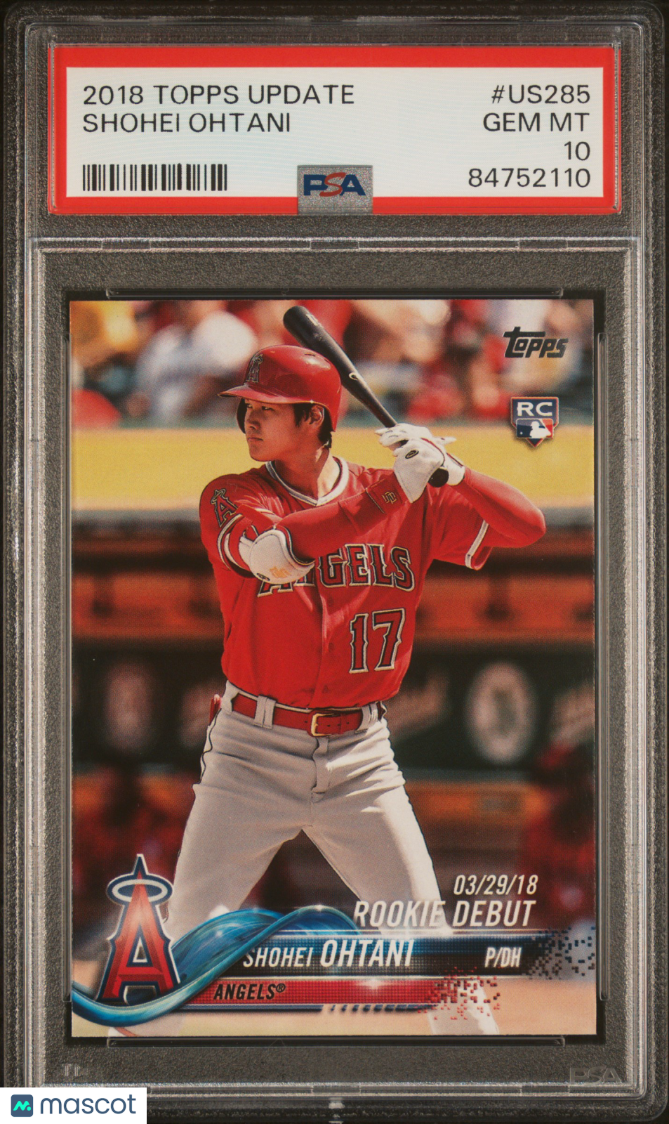 2018 Topps Update Shohei Ohtani #US285 PSA 10