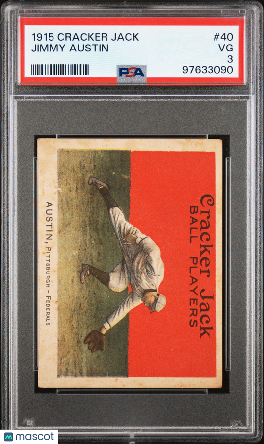 1915 Cracker Jack Jimmy Austin #40 PSA 3