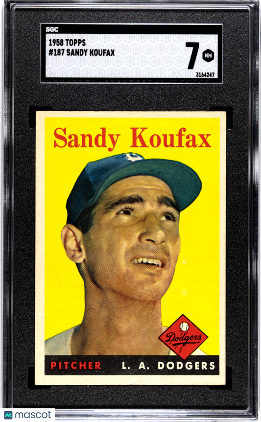 1958 Topps Sandy Koufax #187 SGC 7