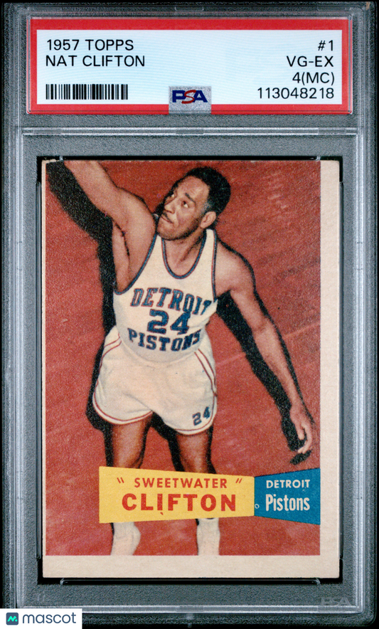 1957 Topps Nat Clifton #1 PSA 4 MC