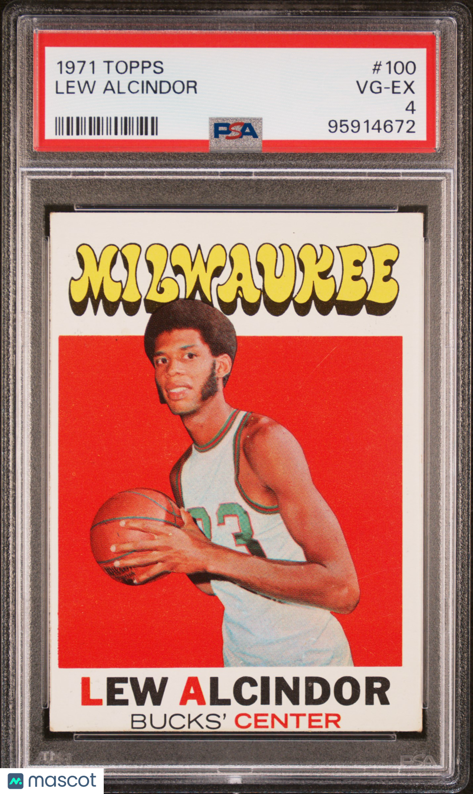 1971 Topps Lew Alcindor #100 PSA 4