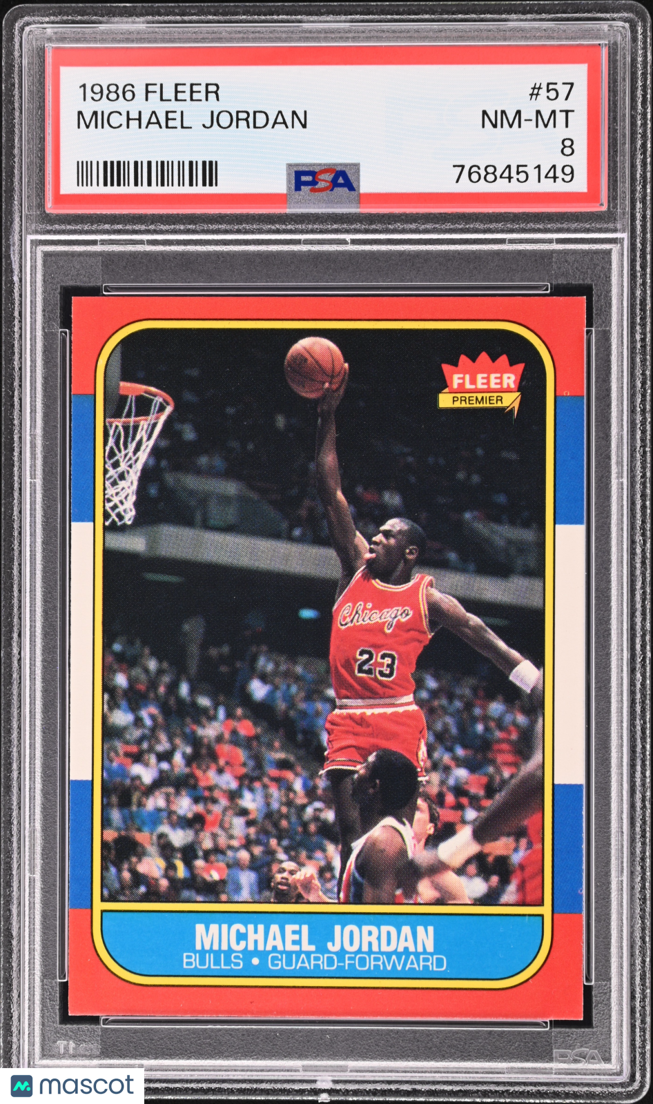 1986 Fleer Michael Jordan #57 PSA 8