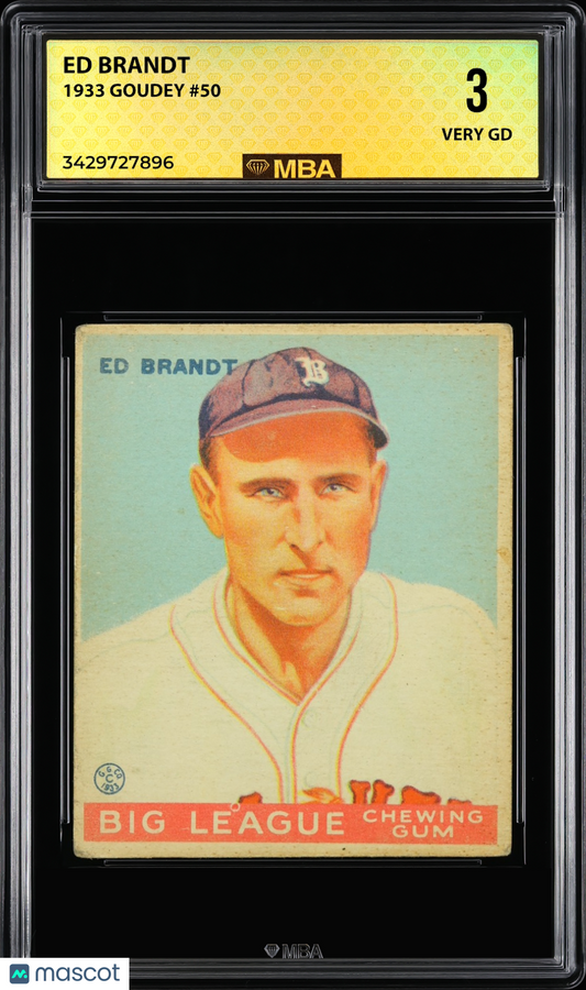 1933 Goudey Ed Brandt #50 MBA 3