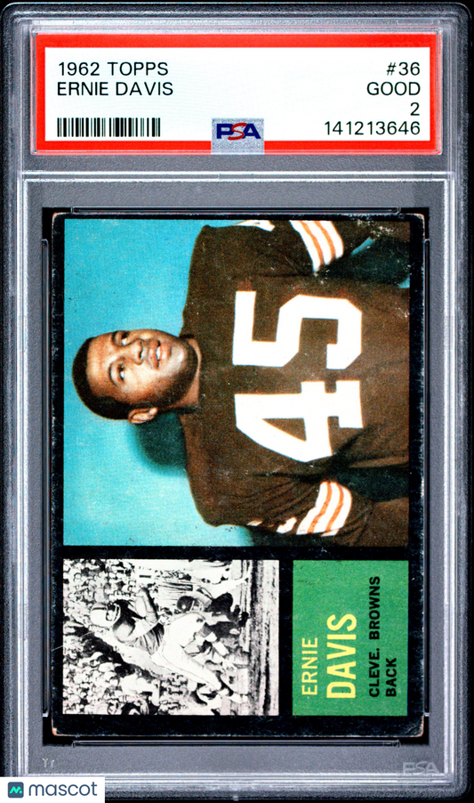 1962 Topps Ernie Davis #36 PSA 2