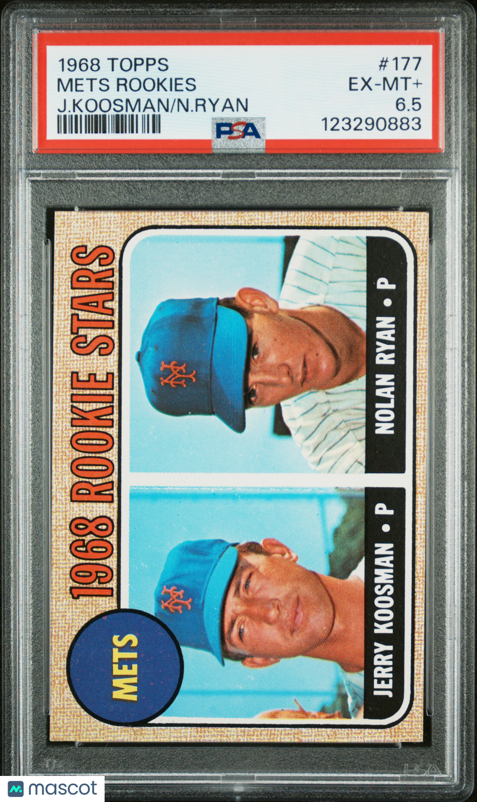 1968 Topps Mets Rookies #177 J. Koosman N. Ryan PSA 6.5