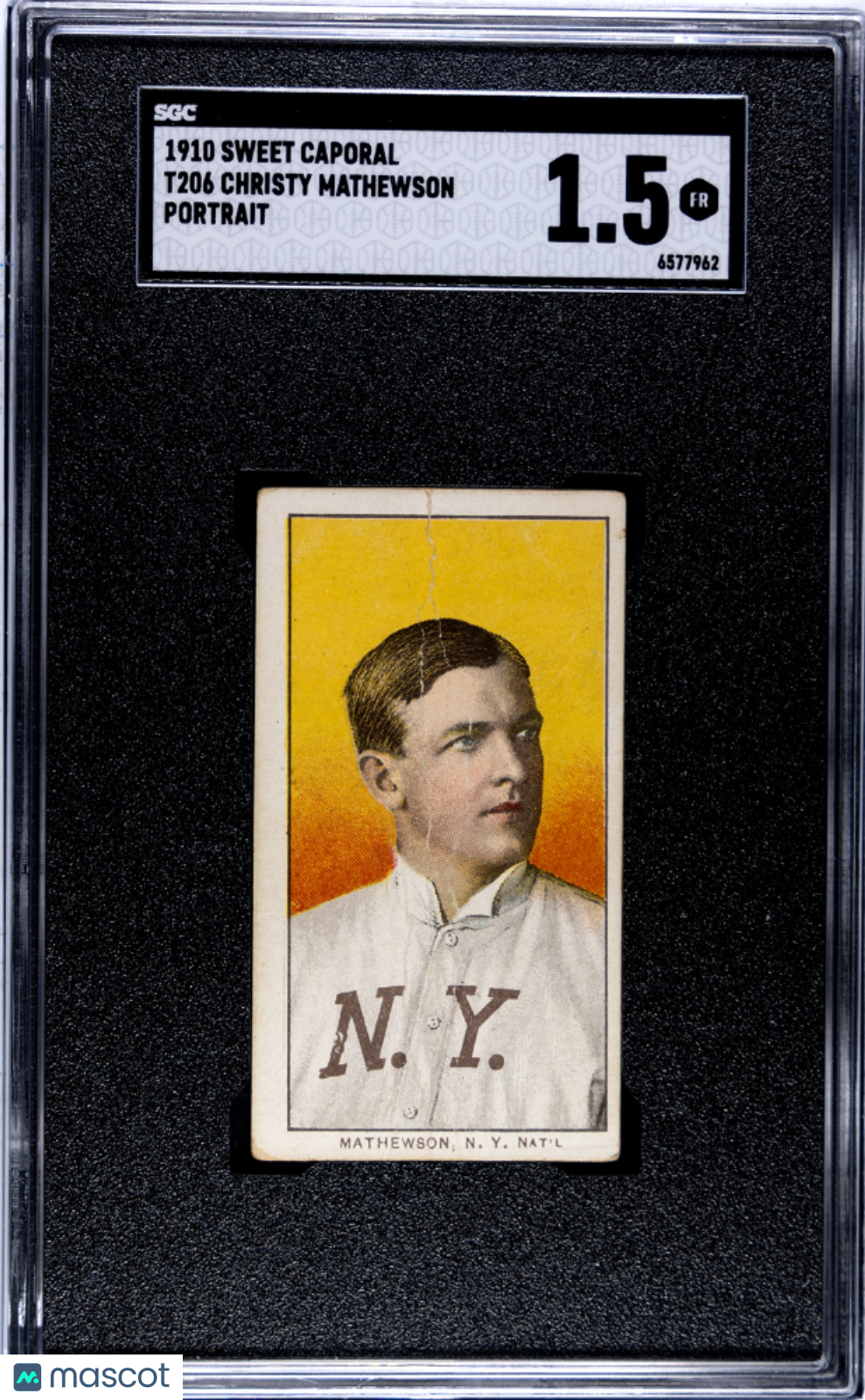 1910 Sweet Caporal (T206) Christy Mathewson Portrait SGC 1.5