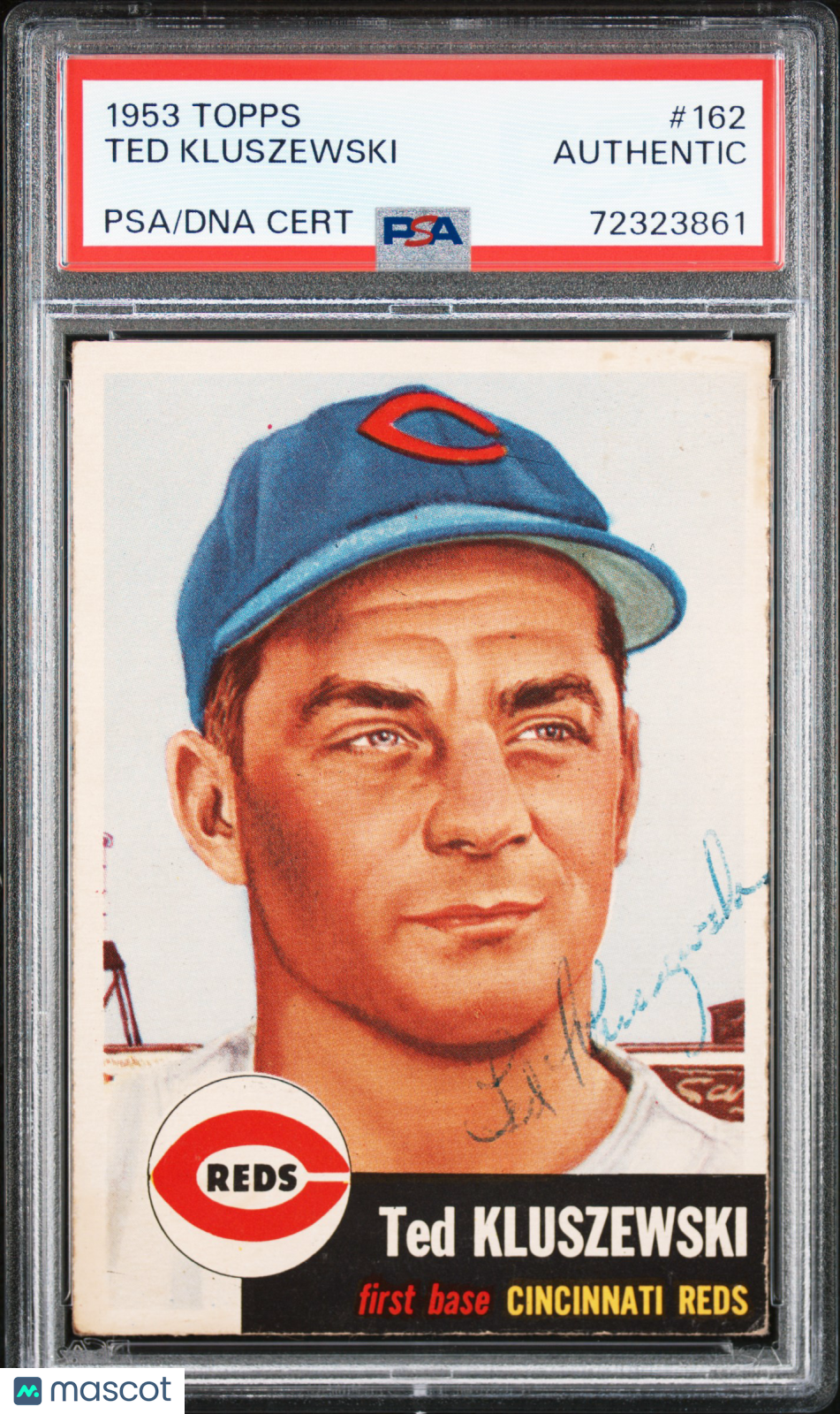1953 Topps Ted Kluszewski #162 PSA A Auto A