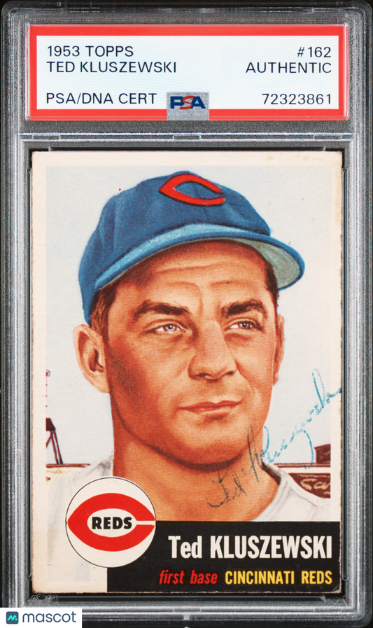 1953 Topps Ted Kluszewski #162 PSA A Auto A