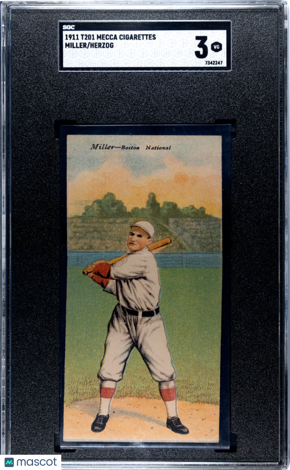 1911 T201 Mecca Cigarettes Herzog Miller SGC 3