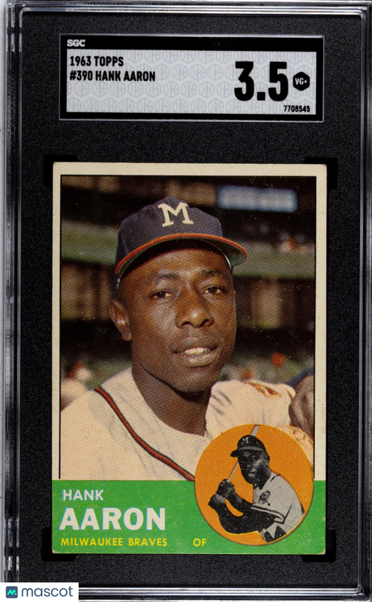 1963 Topps Hank Aaron #390 SGC 3.5