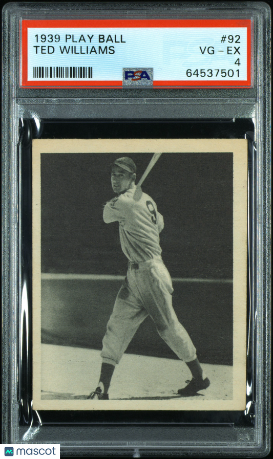 1939 Play Ball Ted Williams #92 PSA 4