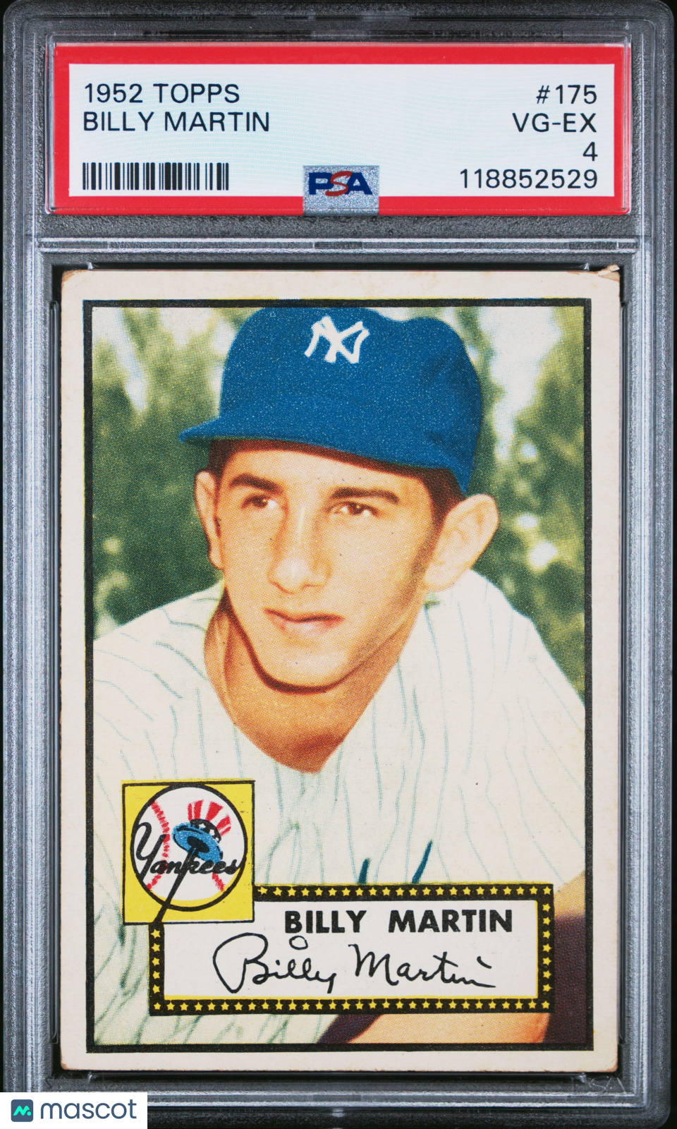 1952 Topps Billy Martin #175 PSA 4