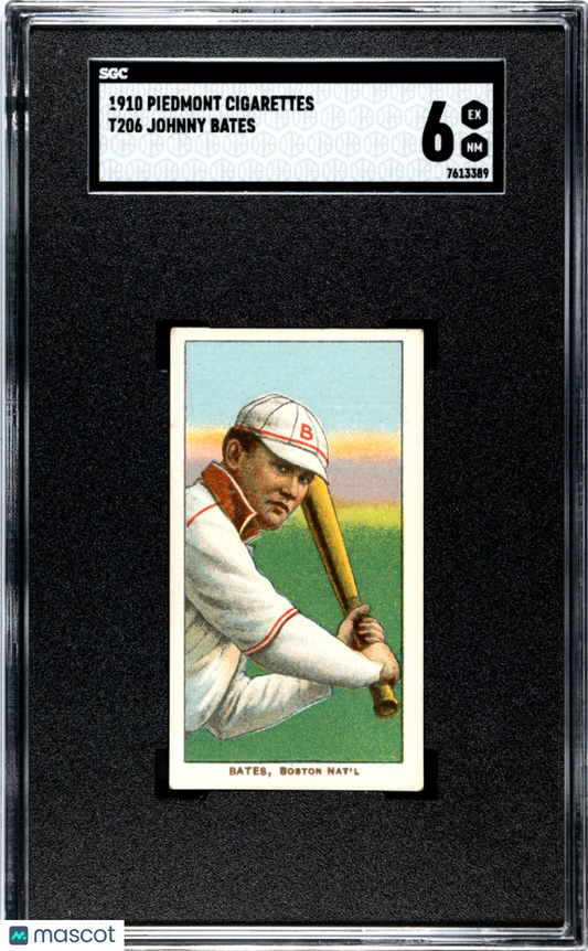 1910 Piedmont Cigarettes (T206) Johnny Bates SGC 6