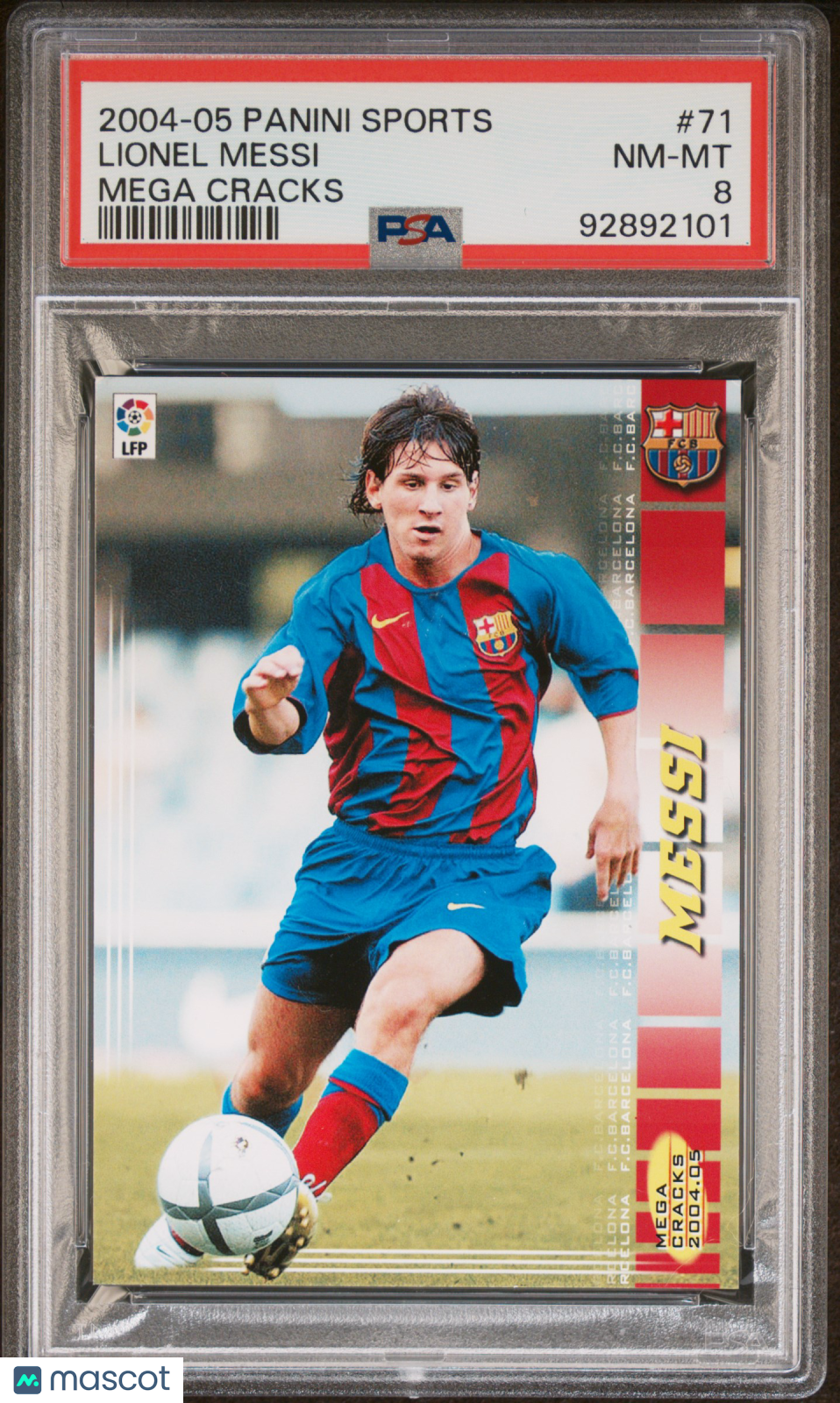 2004-05 Panini Sports Mega Cracks Lionel Messi #71 PSA 8