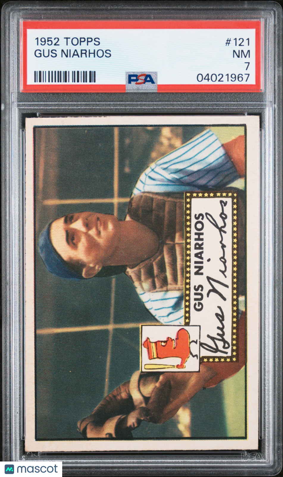 1952 Topps Gus Niarhos #121 PSA 7