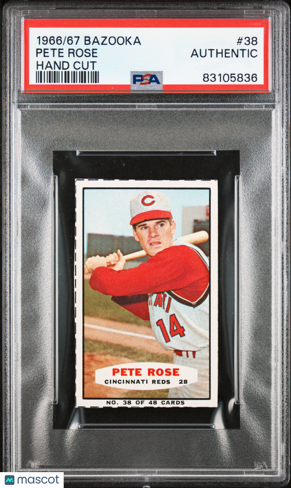 1966-67 Bazooka Pete Rose #38 Hand Cut PSA A