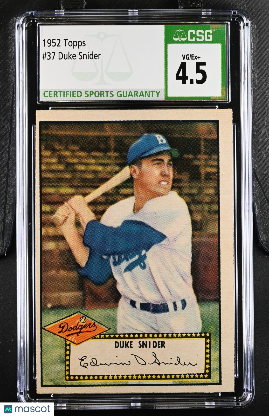 1952 Topps Duke Snider #37 Red Back CGC 4.5