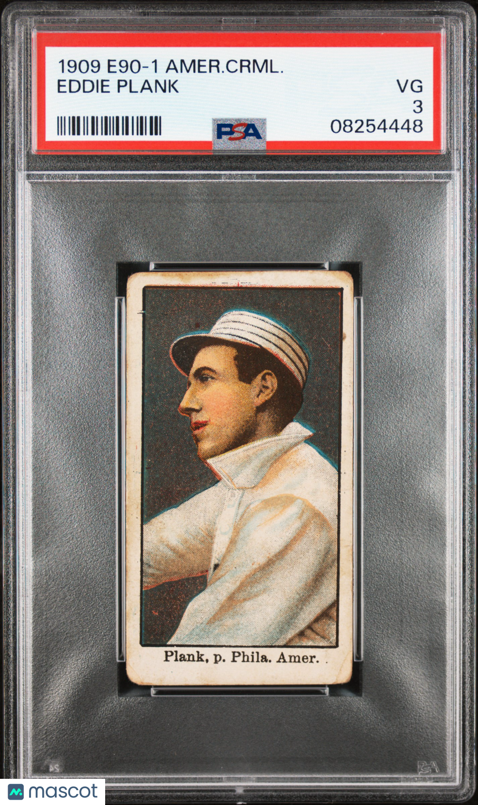 1909 E90-1 American Caramel Eddie Plank PSA 3