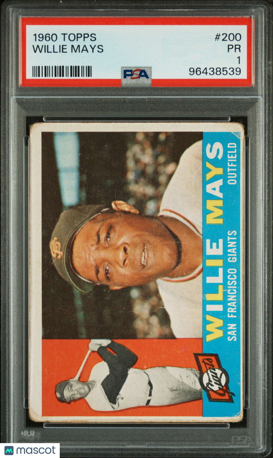 1960 Topps Willie Mays #200 PSA 1