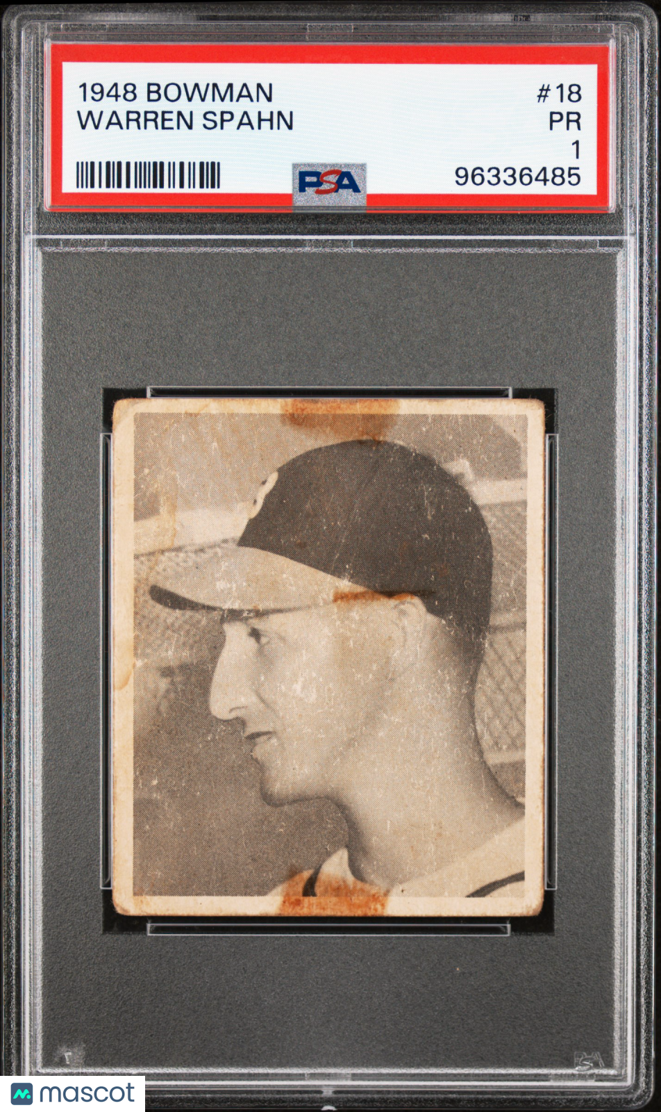1948 Bowman Warren Spahn #18 PSA 1