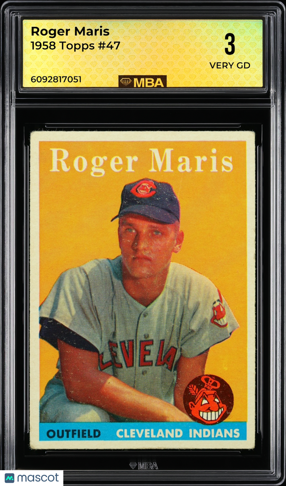 1958 Topps Roger Maris #47 MBA 3 RC