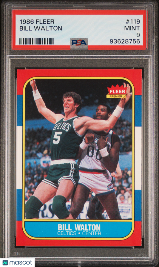 1986 Fleer Bill Walton #119 PSA 9
