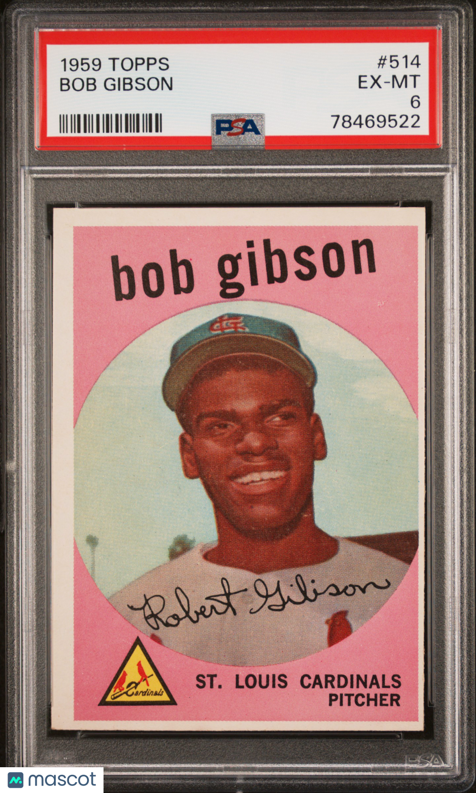 1959 Topps Bob Gibson #514 PSA 6